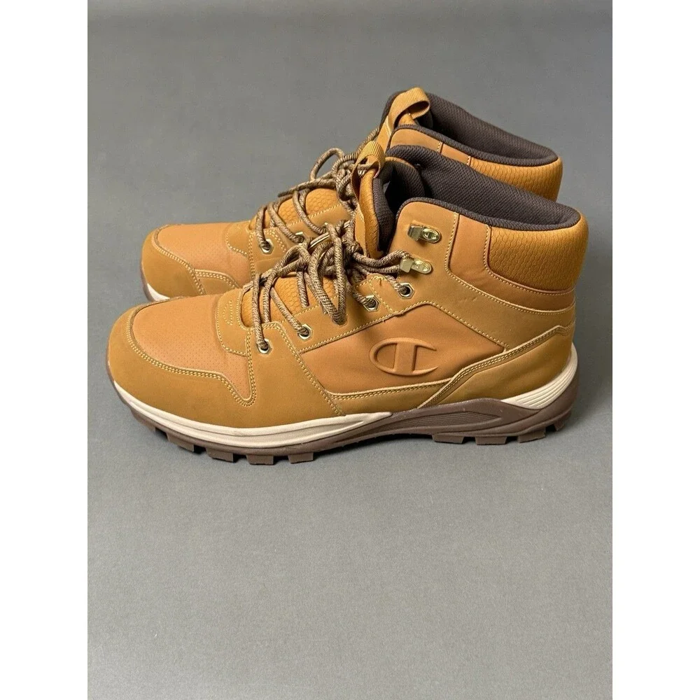 Champion Expo Rogue Wheat/Gum Men's Leather Hiking Boots Size 14M